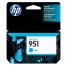 HP 951 Cyan Officejet Ink Cartridge - can be used with the HP Officejet Pro 8600 series